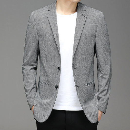 Veste de costume homme à carreaux slim gris