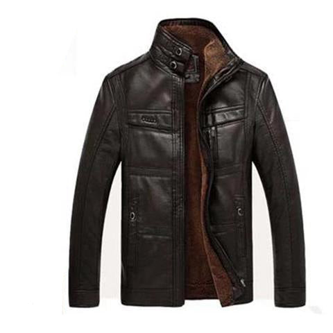 Veste en cuir homme à capuche et fermeture éclair