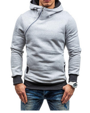 Sweat à capuche zippé homme noir coupe régulière