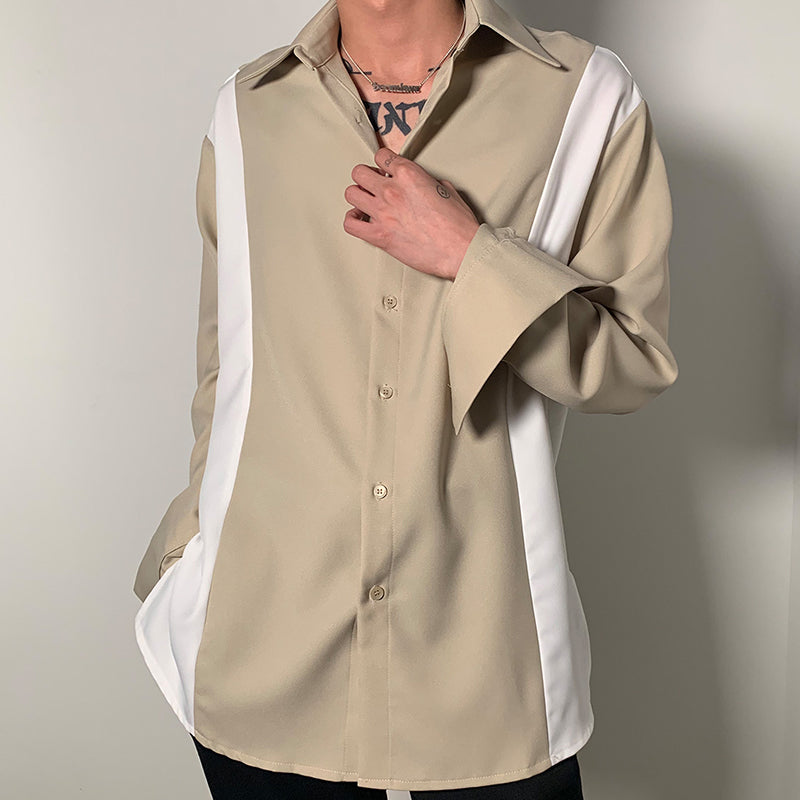 Chemise homme manches longues unie col pointu