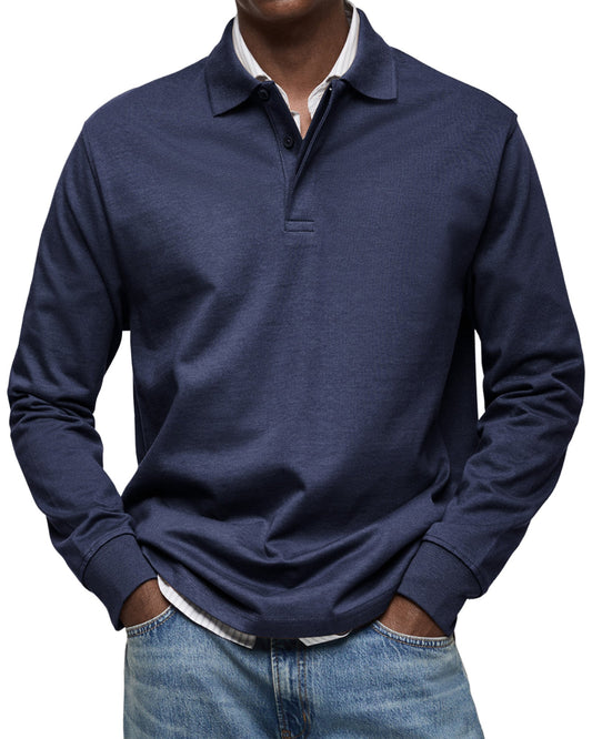 Polo à manches courtes pour homme - bleu marine