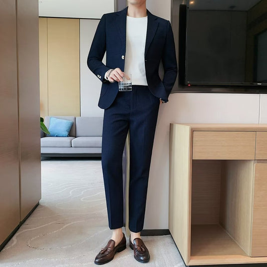 Veste homme gaufrée à manches longues, style décontracté