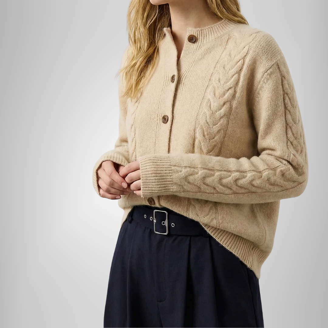 Danièle | Cardigan torsadé col V femme