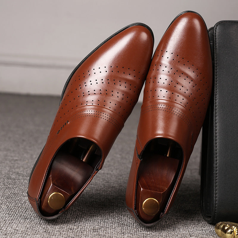 Chaussures homme à bout pointu et élastique