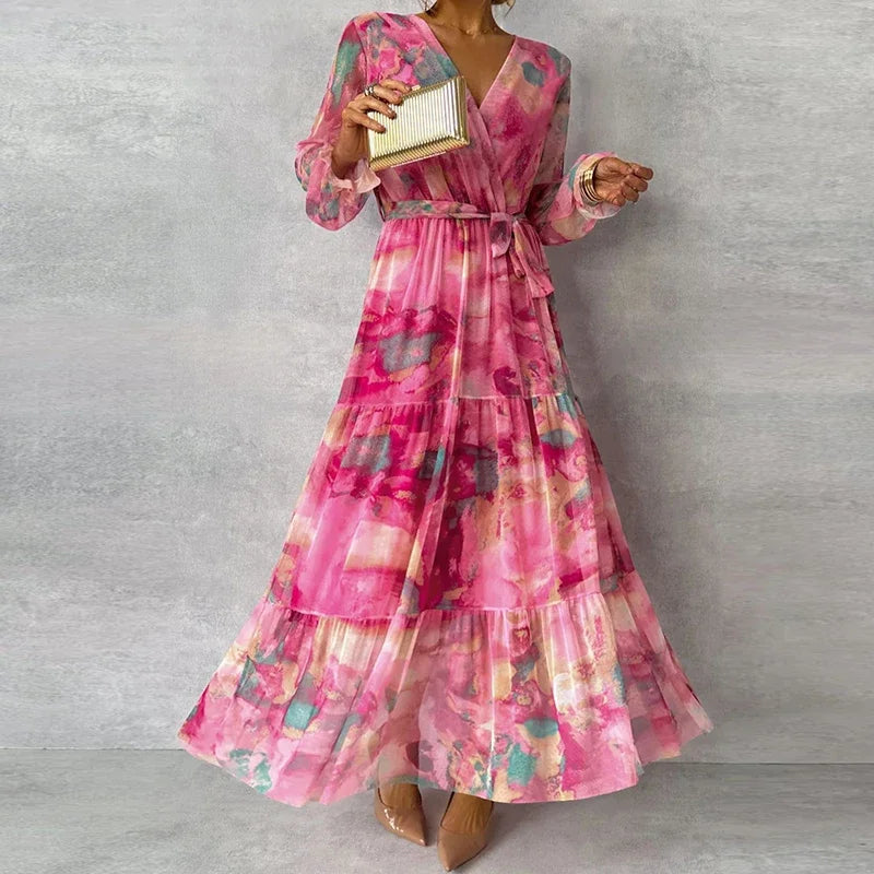 Jade | Robe Maxi Fleurie à Col V