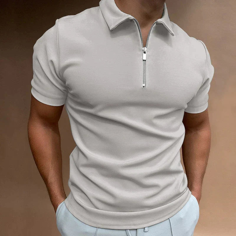 Théo | Polo Homme Moderne avec Col Zippé
