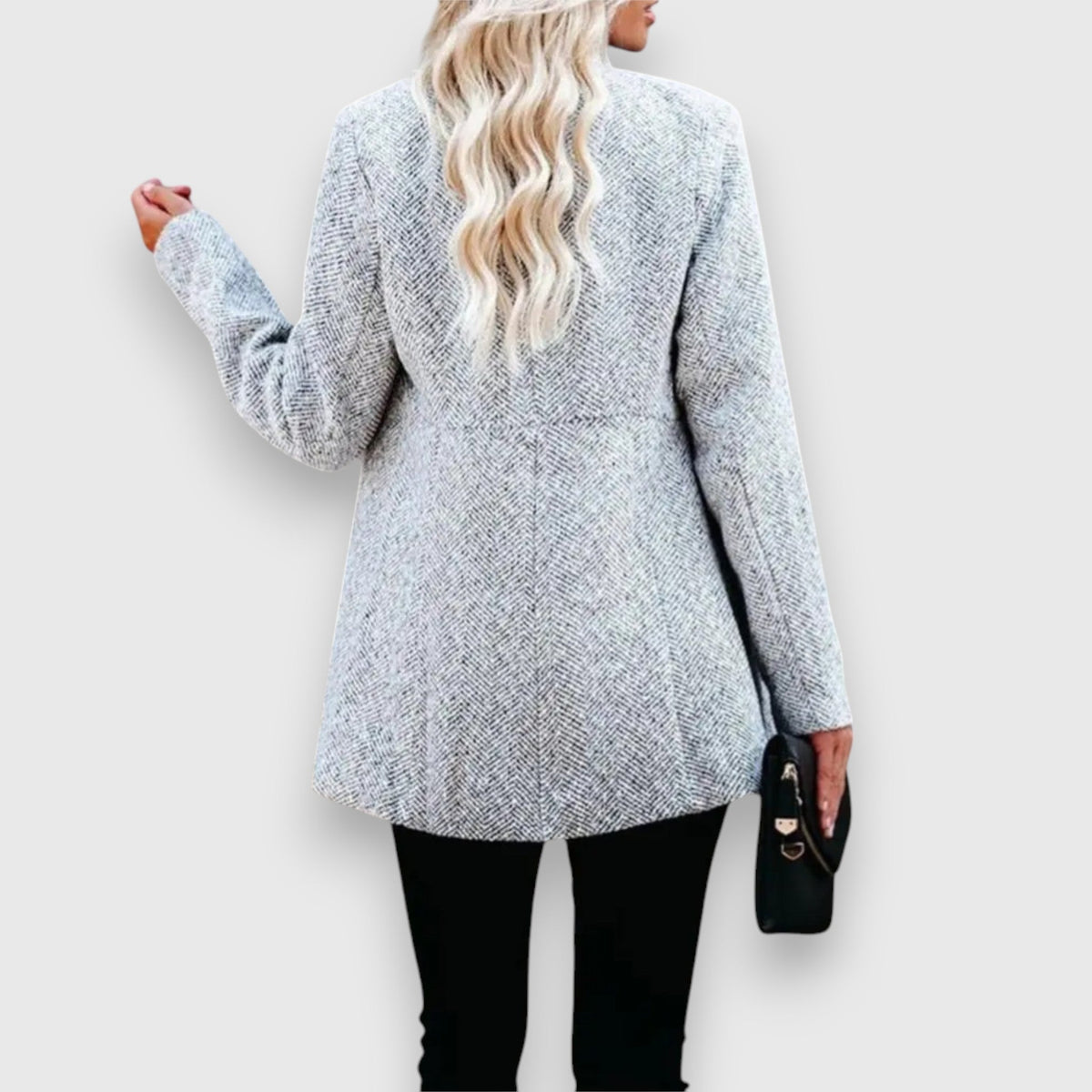 Raphaëlle | Blazer long col montant femme