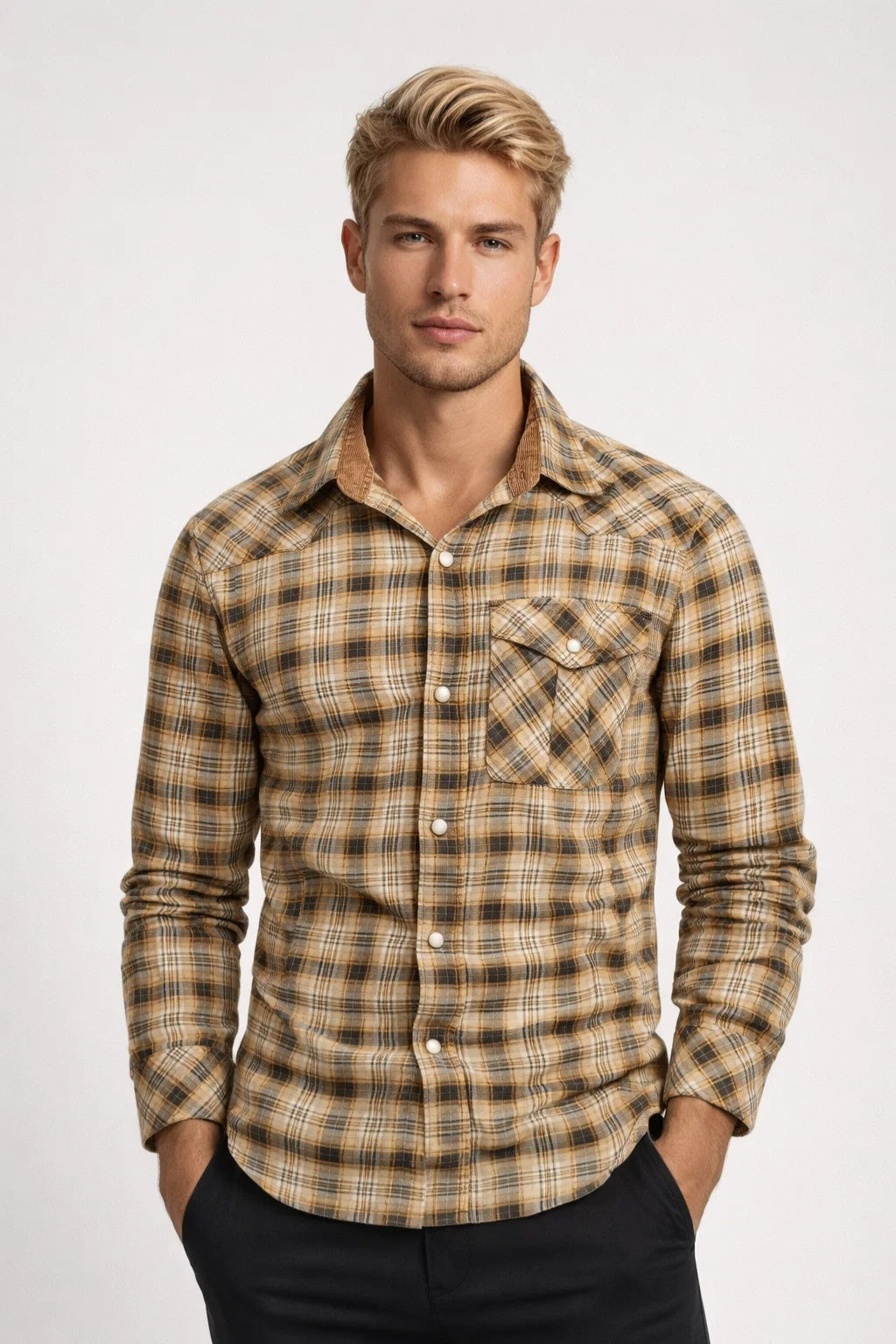 Hugo | Chemise Homme à Carreaux Manches Longues