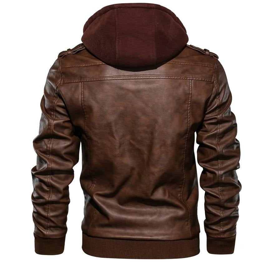 Jérôme | Veste cuir homme à capuche