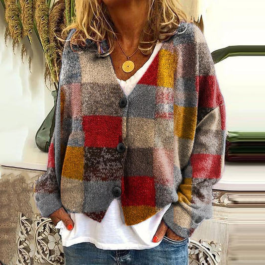 Cardigan patchwork à motifs fleuris - style 2