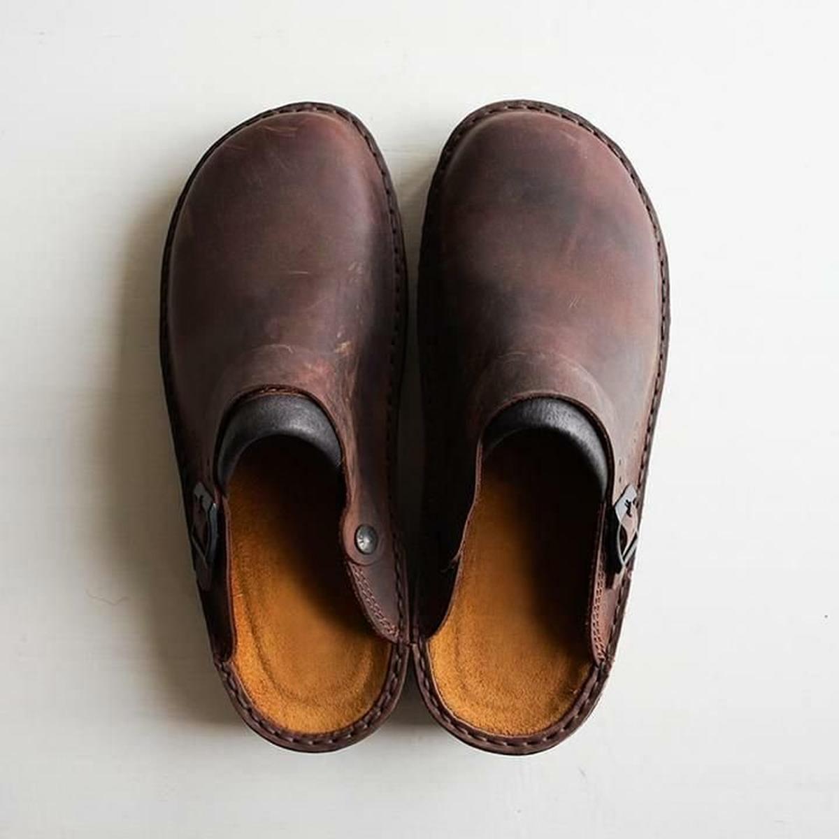 Chaussons sabots pour homme - marron foncé