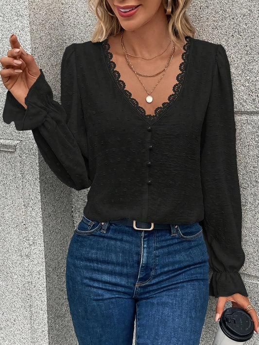Blouse en dentelle pour femme