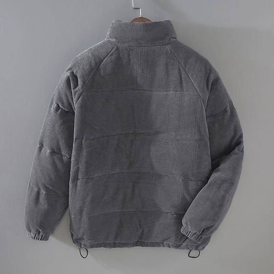 Doudoune homme style cardigan poches plaquées