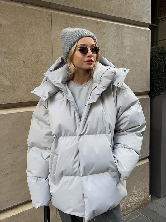 Parka homme à capuche amovible, coupe ample, hiver