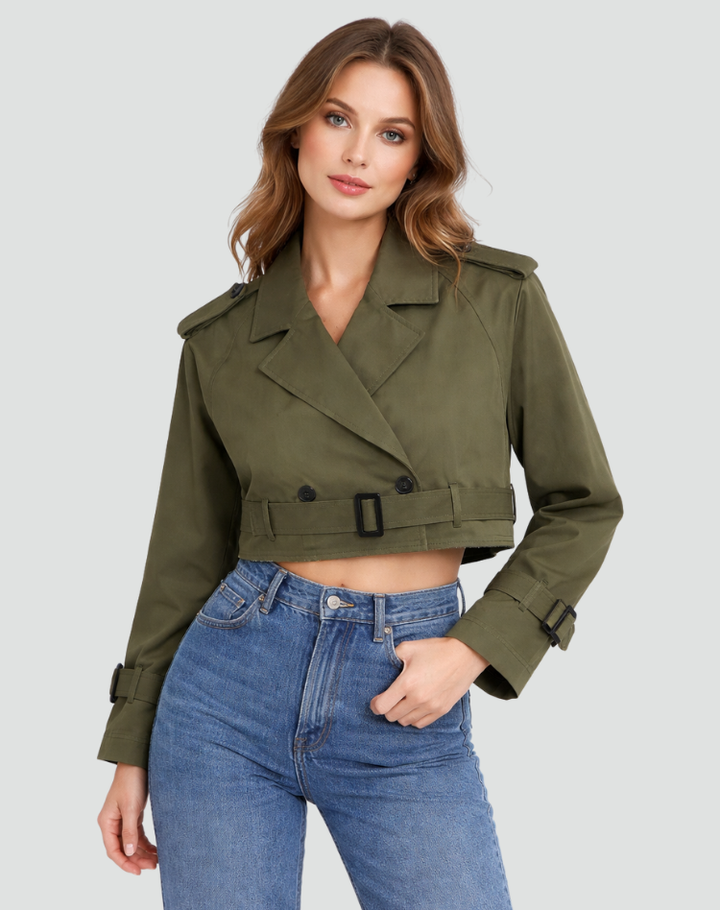 Léa | Trench Court Femme en Coton