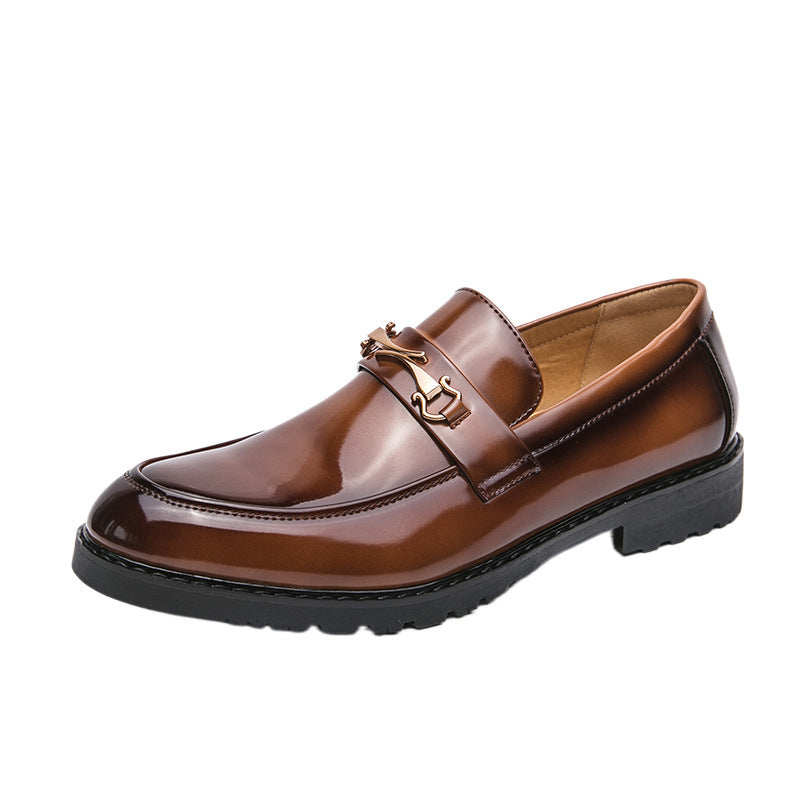 Mocassins homme à talon bas en marron ou noir
