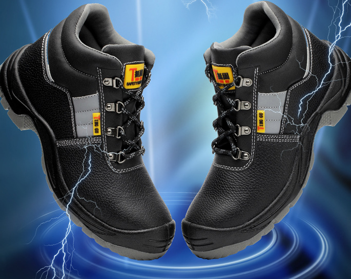 Bottes de sécurité noires à embout acier pour homme