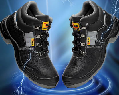 Bottes de sécurité noires à embout acier pour homme