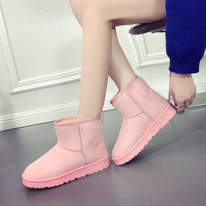 Bottes d'hiver femme à fourrure synthétique vue de profil