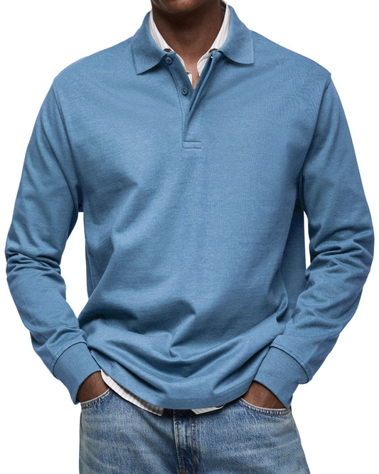 Polo à manches courtes pour homme - bleu clair