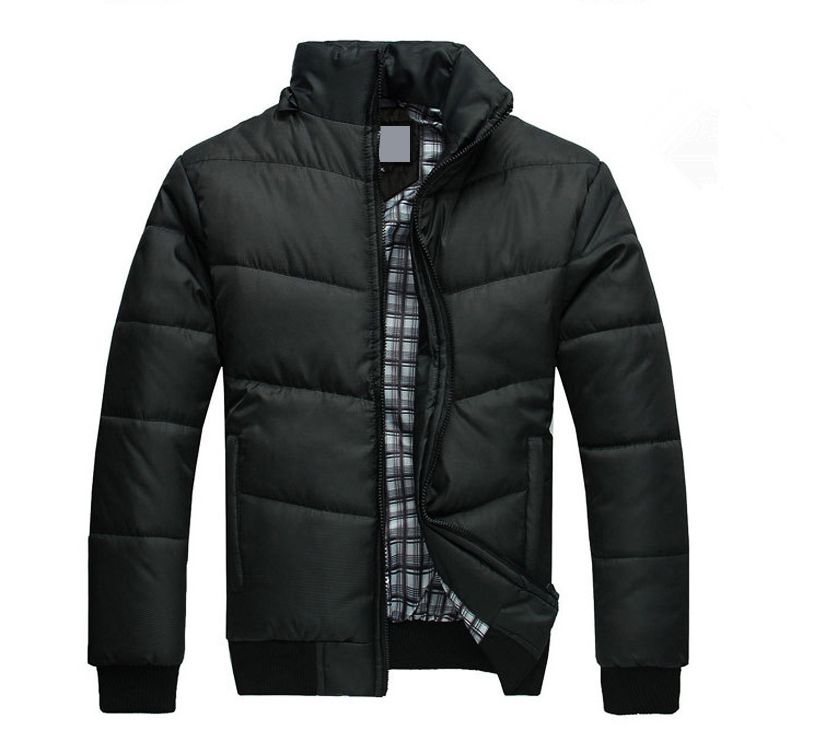 Parka d'hiver noire homme vue de face