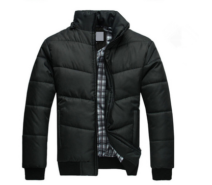Parka d'hiver noire homme vue de face