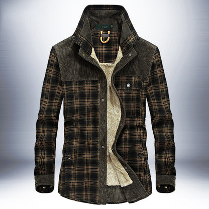 Veste d'hiver homme à carreaux en coton