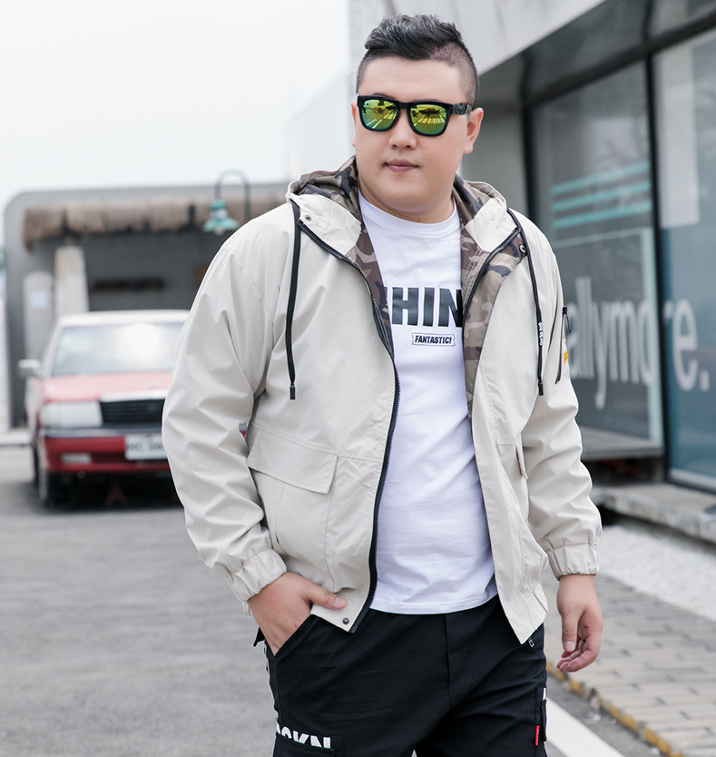 Blouson bomber homme sans col brodé kaki