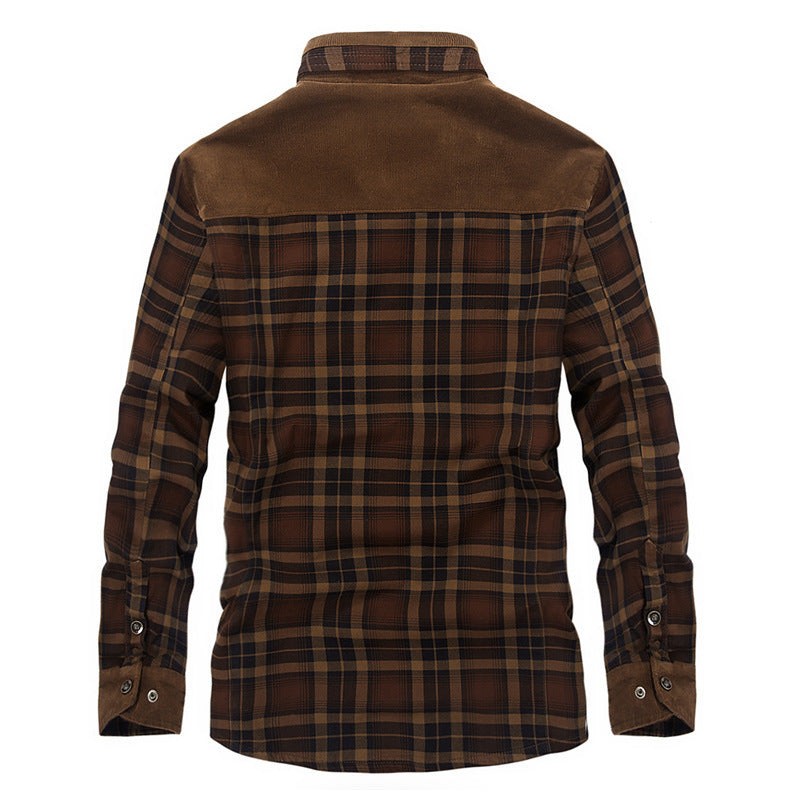 Veste d'hiver homme à carreaux en coton