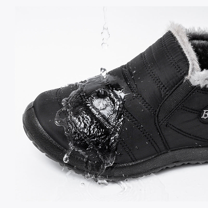 Bottes d'hiver homme à enfiler, tige courte, vue de profil