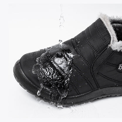 Bottes d'hiver homme à enfiler, tige courte, vue de profil