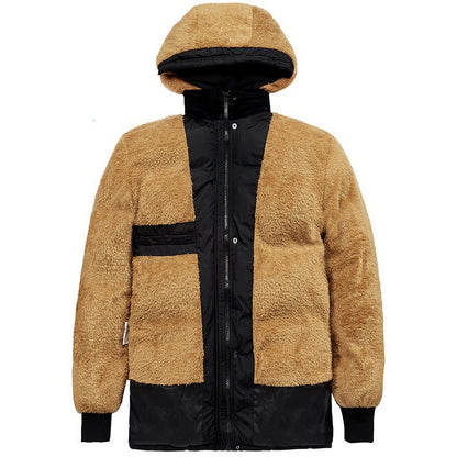 Doudoune homme noire à capuche matelassée