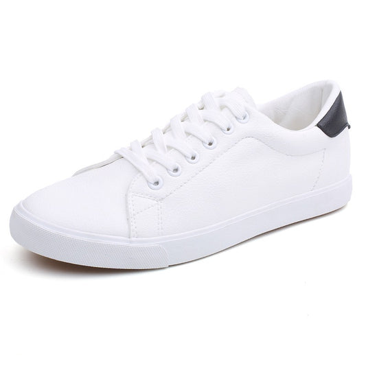 Baskets homme casual à lacets en noir et blanc