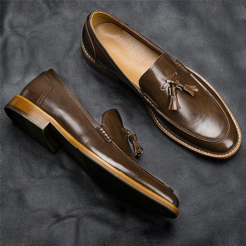Mocassins à glands pour homme, vue de profil