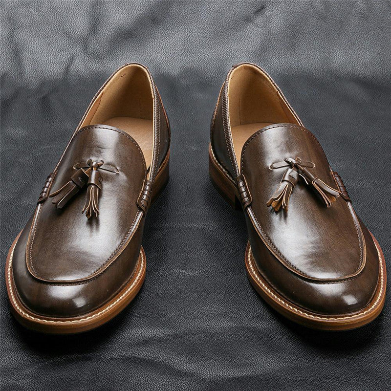 Mocassins à glands pour homme, vue de profil