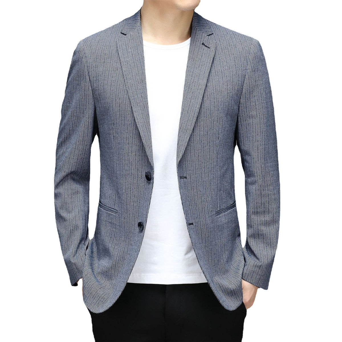 Veste de costume homme à carreaux slim gris