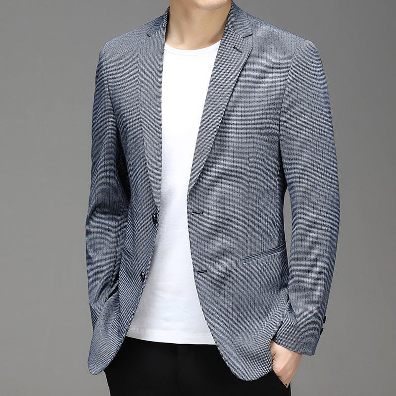 Veste de costume homme à carreaux slim gris