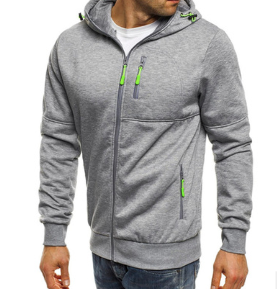 Sweat à capuche zippé homme camouflage jacquard noir