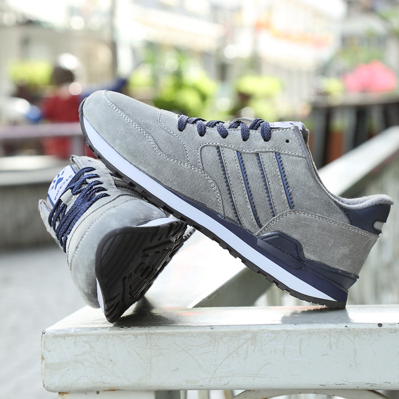 Baskets casual homme gris et bleu