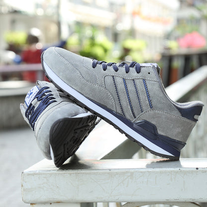 Baskets casual homme gris et bleu