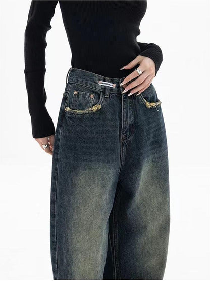 Jean baggy à coupe ample pour femme