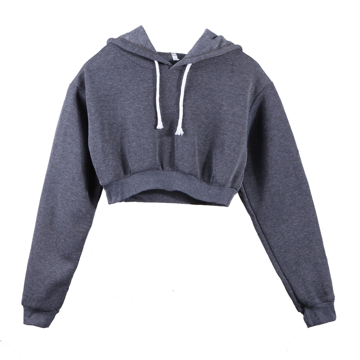 Sweat à capuche femme gris foncé, vue de face
