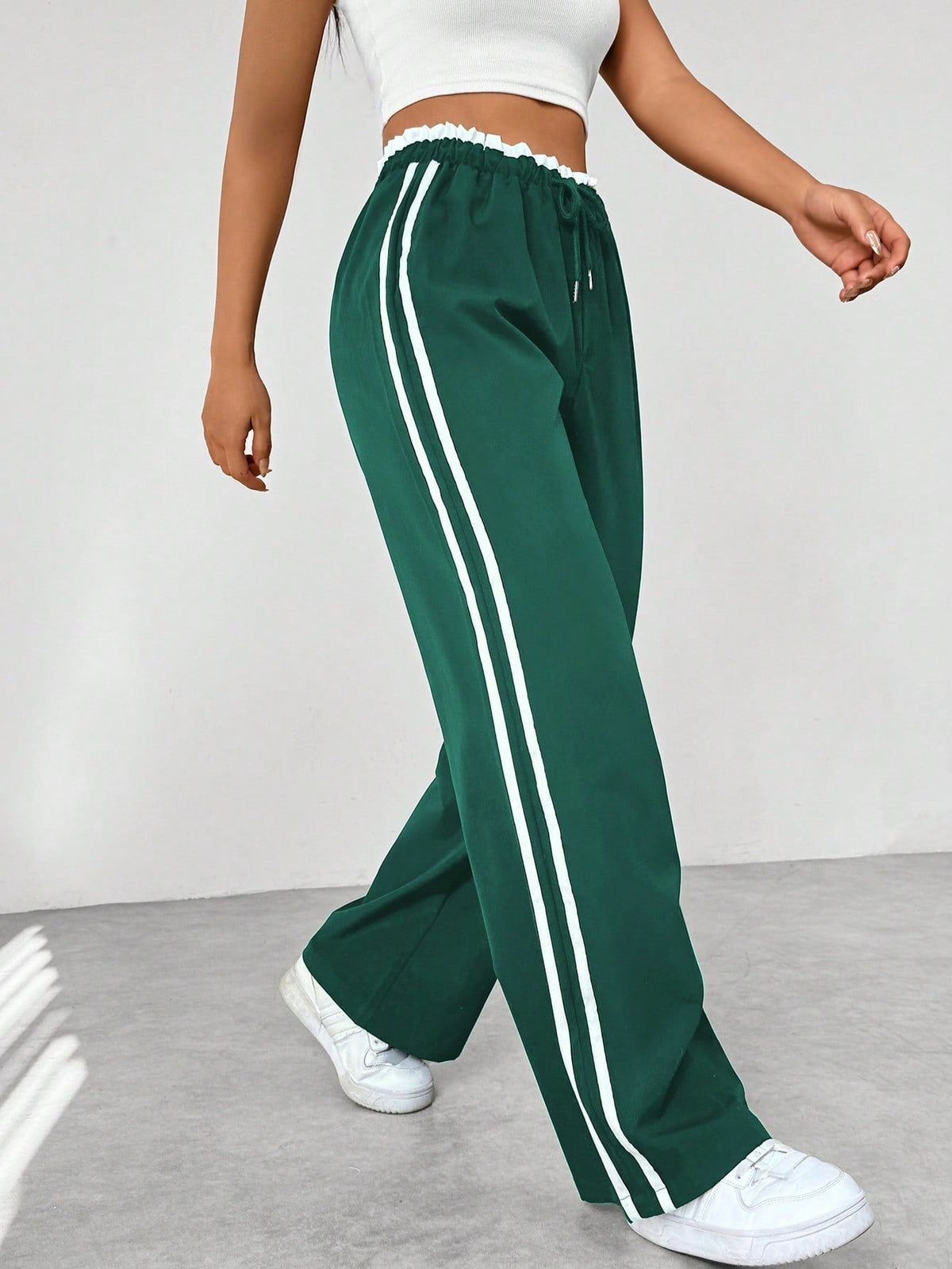 Pantalon wide leg streetwear femme