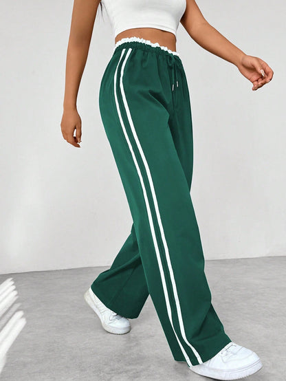 Pantalon wide leg streetwear femme