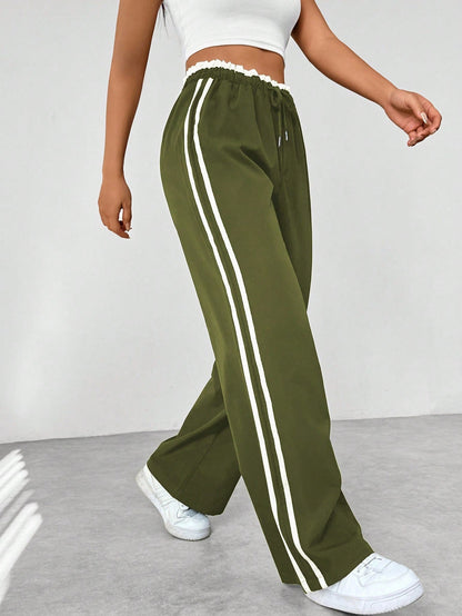 Pantalon wide leg streetwear femme