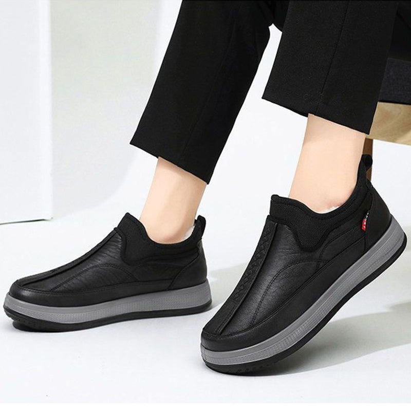 Bottines d'hiver homme noires à semelle plateforme