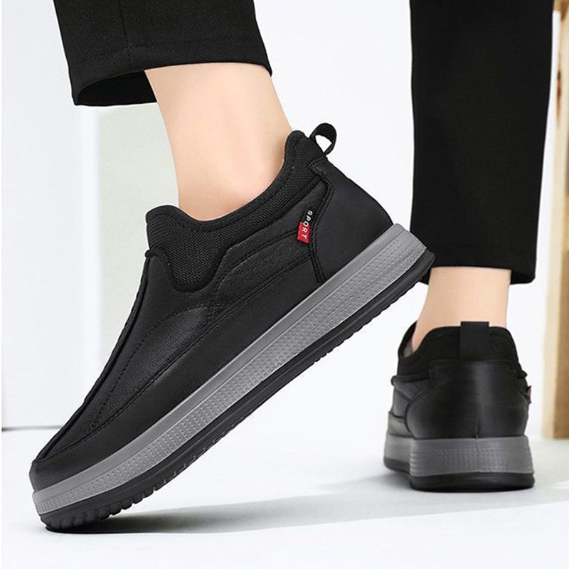 Bottines d'hiver homme noires à semelle plateforme