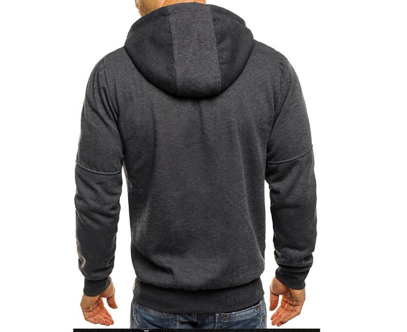 Sweat à capuche zippé homme camouflage jacquard noir