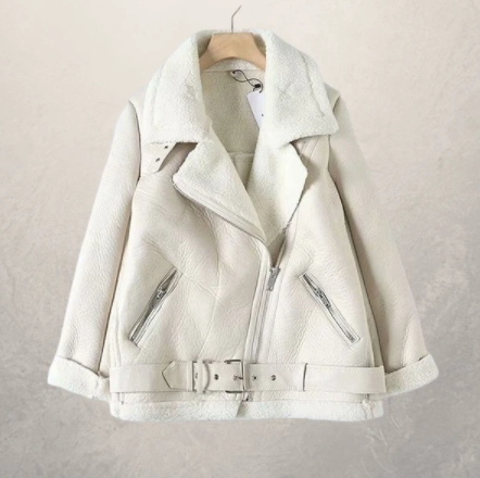 Veste motard femme à col polo en plusieurs coloris