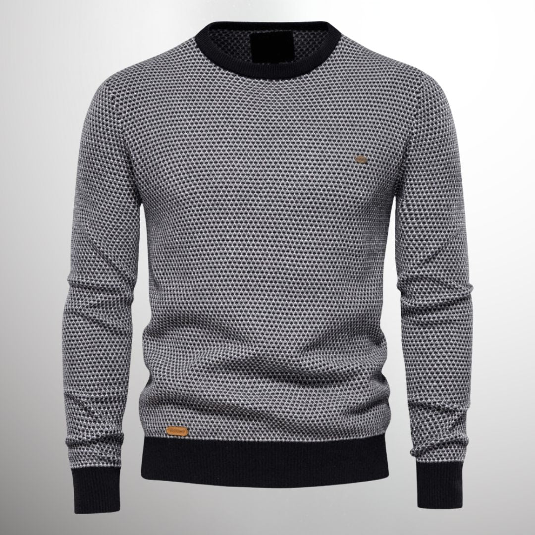 Pull en maille homme coupe classique - gris